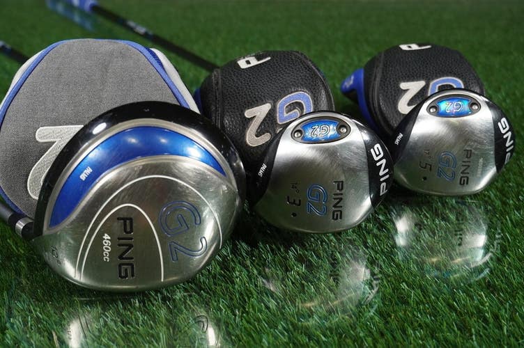 Ping G2 Woods Set 460cc 10 Driver, 14 3W, 17 5W Regular Flex Graphite RH