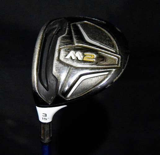 TAYLORMADE M2 3 WOOD FLEX: STIFF LOFT: 15 LENGTH: 43.5 IN LEFT HANDED