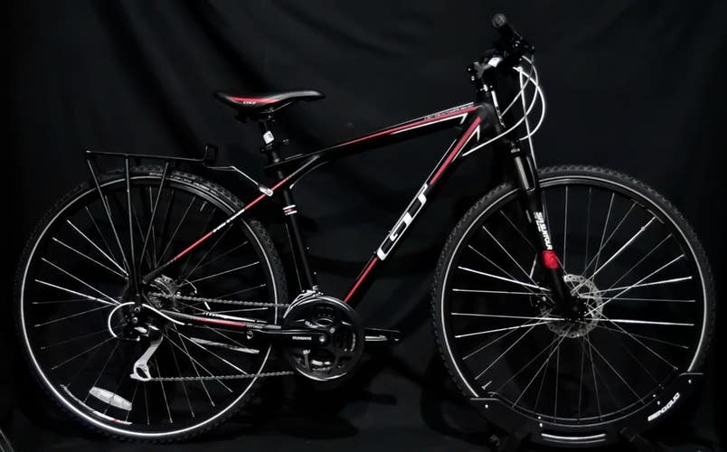 GT TRANSEO 3.0 HYBRID BIKE SIZE MEDIUM, 19", 24 SPEED, ALUMINUM, FRONT SUSP