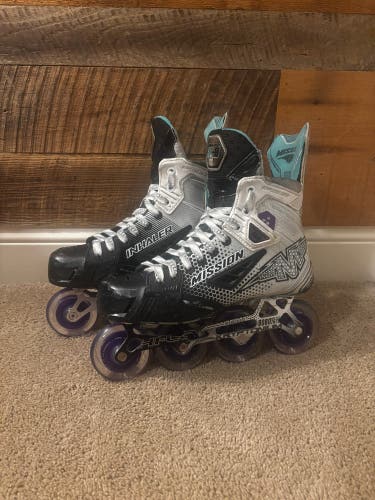Mission Inhaler FZ-0 Inline Roller Hockey Skates Regular Width Size 8 (Used)