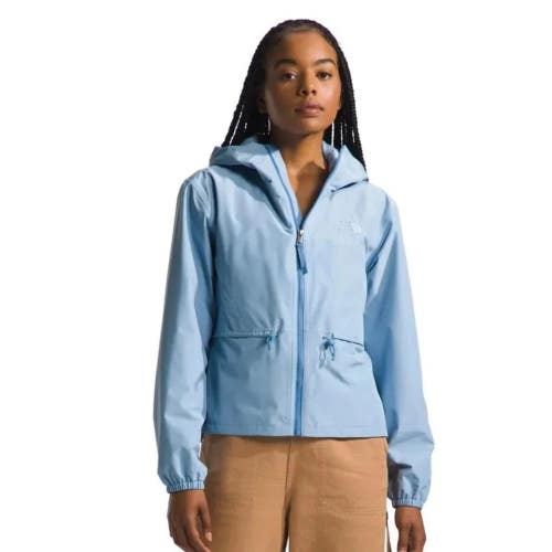 The North Face Daybreak Rain Jacket Women's XL Steel Blue Full Zip Hooded KFC833