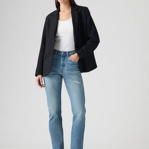 Levi's Premium 501 Jeans Women's 26x30 Blue Denim Mid Rise Straight Leg KFC856