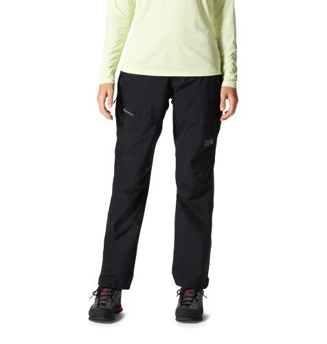 Mountain Hardwear Exposure/2 Paclite Pants Womens Large Black Waterproof KFC1031