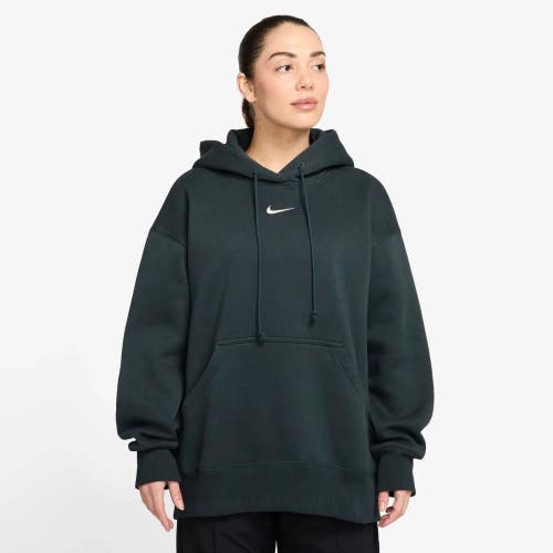 Nike Sportswear Phoenix Fleece Hoodie Women Medium Seaweed Sail Oversized KFC982