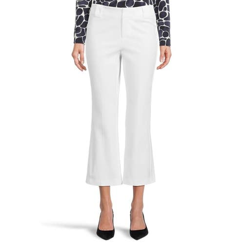NIC+ZOE 28' Plaza Demi Pants Women's 6 Petite White Bootcut Leg Cropped KFC918