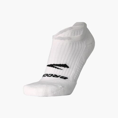 Brooks Ghost No Show Socks Unisex Large White Arch Support Performance KFC1078