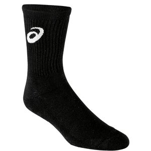 Asics Team ZK1454-90 Crew Socks Unisex Small Black Cushioned Performance KFC977
