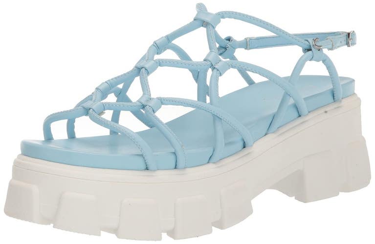 Circus by Sam Edelman Greyson Sandal Womens 9.5M Blue Lug Sole Platform ZOGG2777