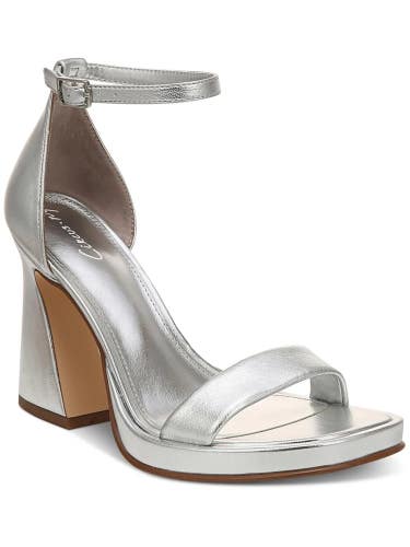 Circus by Sam Edelman Holmes Sandals Womens 9.5 Silver Ankle Strap Heel ZOGG2789