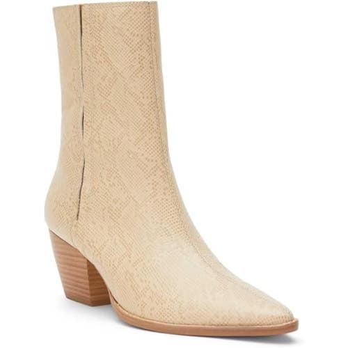 Matisse Annabelle Womens 10 Natural Snake Leather Mid-Calf Western Boot ZOGG2782