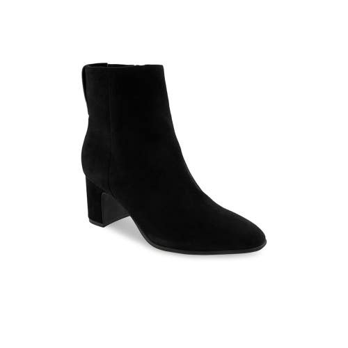 Aerosoles Magnus Boots Women's 9 B Black Suede Almond Toe Ankle Bootie ZOGG2781