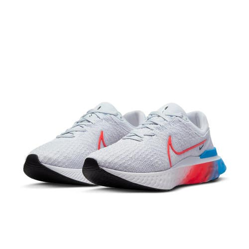 Nike React Infinity Run Flyknit 3 Sneakers Women 10.5 Gray Running Shoes LIQ1123