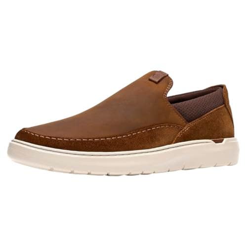 Clarks Flexwell Step 26187779 Loafers Men's Beeswax Suede Slip On Shoes LIQ1002