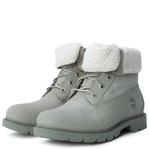 Timberland Linden Woods TB0A1GYBF49 Boots Womens 7 Gray Nubuck Fold-Down LIQ1120