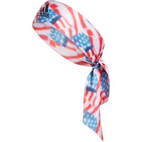 Adidas Alphaskin Tie Headband Unisex Adult Multicolor Stretch Americana DSGL1360