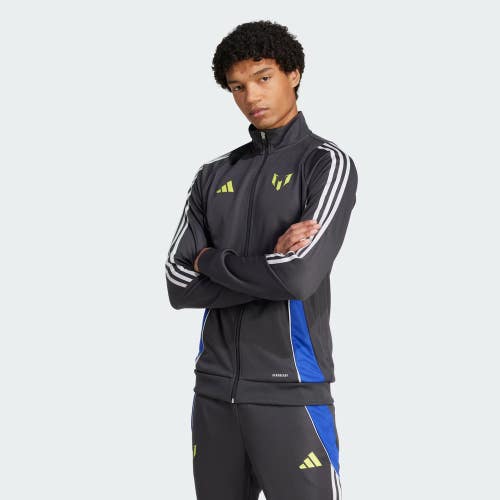 Adidas Messi Track Jacket Men's XL Carbon Long Sleeve Full Zip Football FROG657