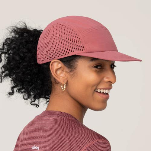 Allbirds Natural Run Baseball Cap Unisex Pink Perforated Strap Back Hat GBO2697