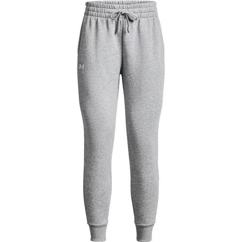 Under Armour Rival Joggers Sweatpants Women's Large Gray Tapered Leg GBO2683