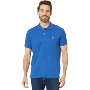 U.S. Polo Assn. Pique Polo Shirt Men's 2XL Blue Slim Fit Short Sleeve JAX1878
