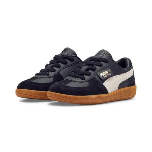 Puma Palermo Leather 397276-03 Sneakers Kids 1 M Black Lifestyle Shoes HTAT1624