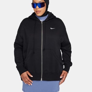 Nike Sportswear Phoenix Fleece Hoodie Womens S Black Oversized Full-Zip DSGL1353