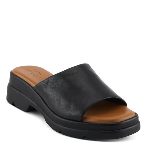 Spring Step Fireisland Sandals Women's 9 M Black Leather Slip On Slide HTAT1617