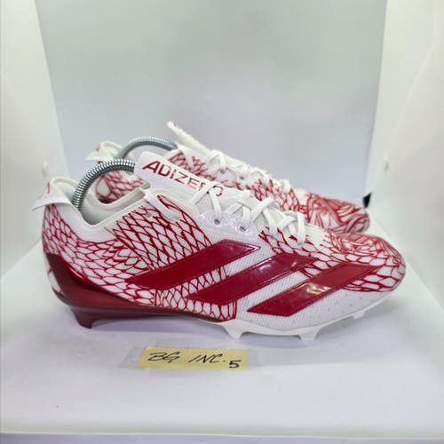 Adidas Adizero Electric 2 Football Cleats Men' s Size 10 White / Red IH8571 NEW