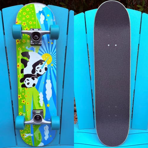 Enjoi Impact Light Unicorn Panda Complete Refurbished Skateboard - 8.25” x 31.5”