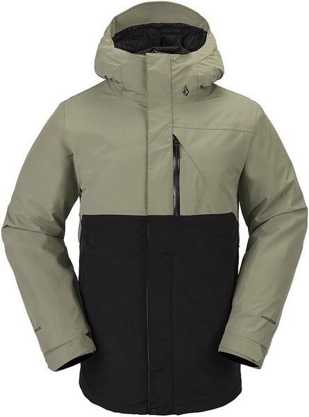 MENS VOLCOM L INSULATED GORE-TEX SKI SNOWBOARD JACKET (2XL) LT. MILITARY