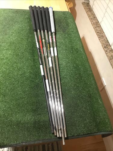 Bundle Of 6 KBS, TT, NS PRO, UST X-Stiff/Reg./Stiff Steel/Graphite 7 Iron Shafts