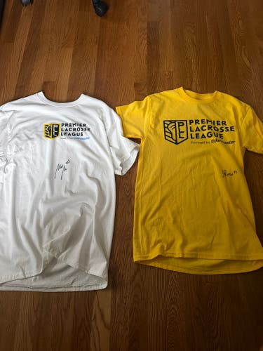 Jack Rowlett and Matt Dunn signed shirts from PLL