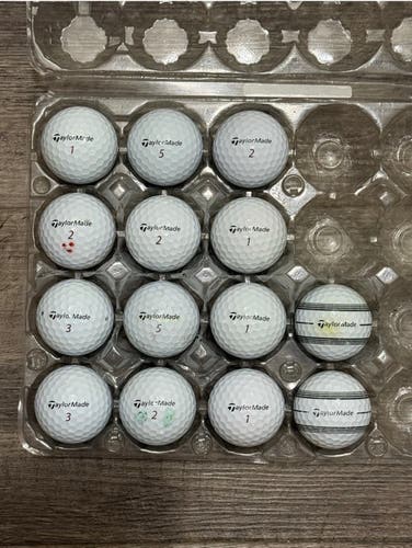 14 TaylorMade TP5x Golf Balls - 4A Good Condition