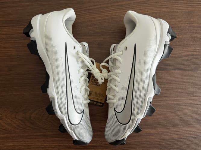 Nike Vapor Shark 3 Football Cleats White FB3304-100 Men’s Size 10.5