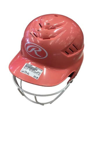 Used Rawlings BATTING HELMET W/ MASK Batting Helmet w/Mask Pink Fits all 11846-S000108006