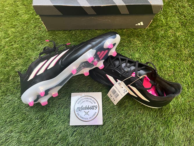 Adidas COPA PURE.1 FG Soccer Cleats Core Black/Shock Pink (HQ8904) - Size 12 - NEW (DS)