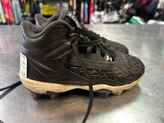 Used Under Armour CLEAT BB/SB Cleats Black Youth 12.0 11868-S000070793