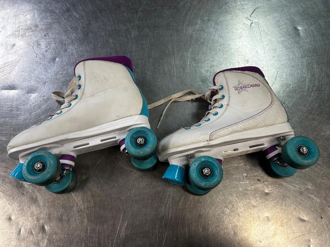 Used RollerDerby ROLLER SKATE Senior Roller Quad Skates White Senior 9 11868-S000070770