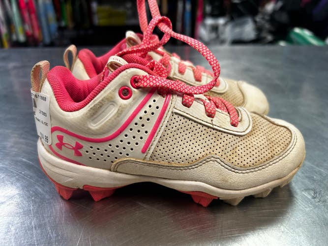 Used Under Armour GLYDE BB/SB Cleats Pink Youth 11.0 11868-S000070771