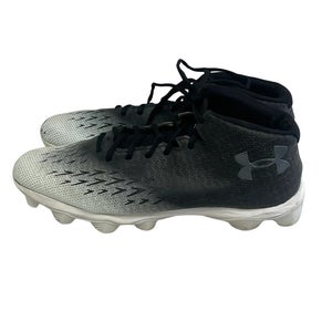 Used Under Armour SPOTLIGHT FRANCHISE Adult FB Cleats Black And White Senior 14 11692-S000154556
