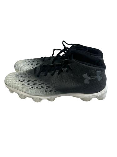 Used Under Armour SPOTLIGHT FRANCHISE Adult FB Cleats Black And White Senior 14 11692-S000154556