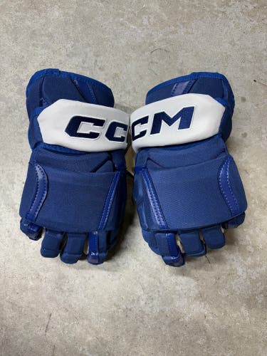 14” CCM NHL Toronto Maple Leafs Pro Stock Hockey Gloves (New)