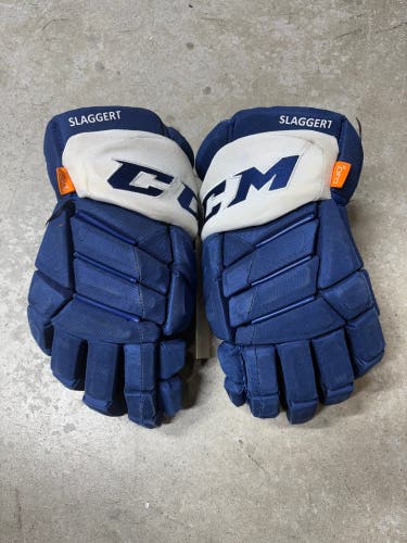 14” CCM Pro Custom Toronto Marlies Pro Gloves Pro Stock (Used) NHL