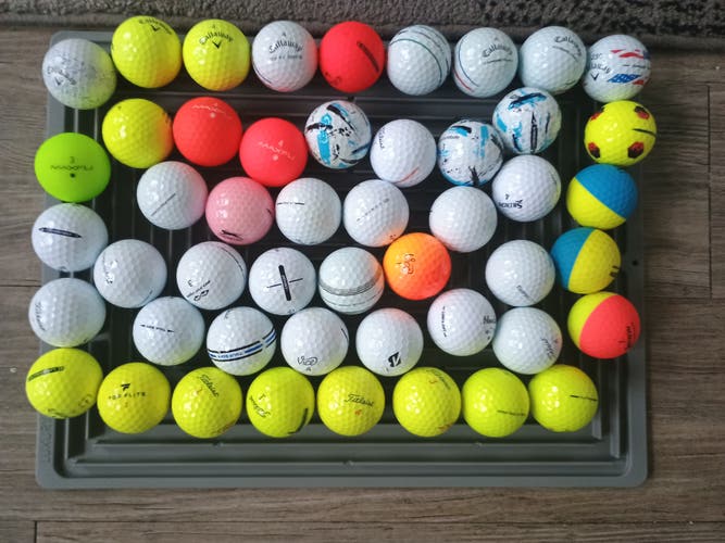 50 Used Golf Balls. 5A,4A. See description for brand breakdown.