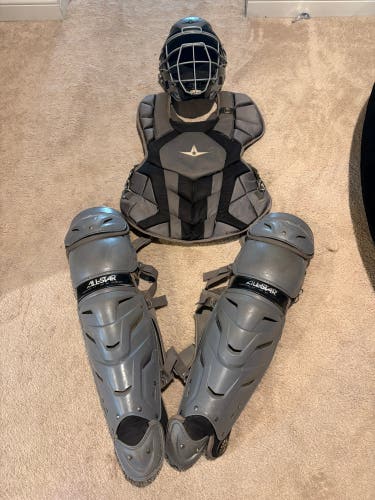 Black/Gray All Star System 7 Axis Catcher's Set (Used) 16.5