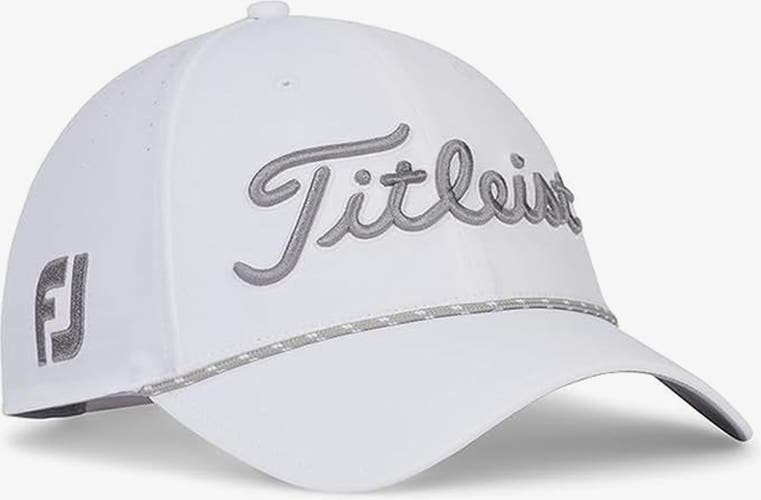NEW Titleist Tour Breezer White/Gray Golf Hat/Cap OSFM (Closeout)
