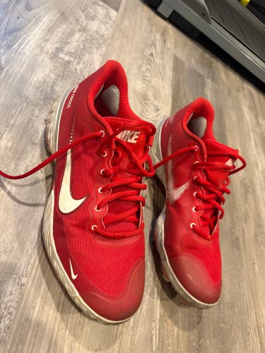 Red Men's Size M 11.5 (W 12.5) Nike Nike alpha huarache elite 3 Metal (New)