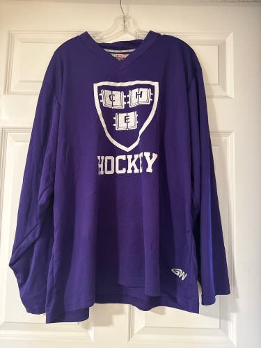 CHE (Canadian Hockey Enterprises) Purple Hockey Practice Jersey Sr Size L No.6