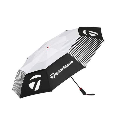 Taylor Made Tour Compact Umbrella (Black/White, 54", Single Canopy) 2025 Golf