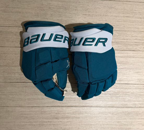 Pro Stock San Jose Sharks Supreme Mach Gloves - Walman Size 14