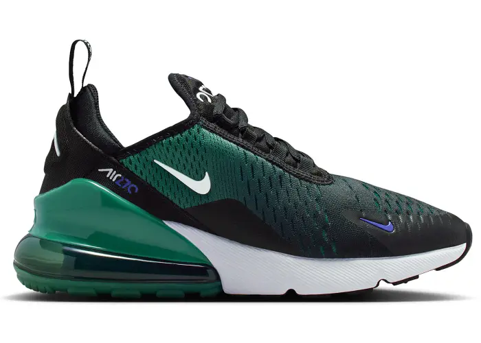 Size 3.5Y - Nike Air Max 270 Black Evergreen Aura Deep Night (GS) 943345-042